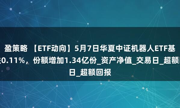 盈策略 【ETF动向】5月7日华夏中证机器人ETF基金跌0.11%，份额增加1.34亿份_资产净值_交易日_超额回报