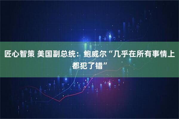 匠心智策 美国副总统：鲍威尔“几乎在所有事情上都犯了错”