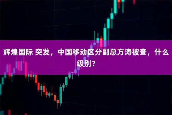 辉煌国际 突发，中国移动区分副总方涛被查，什么级别？