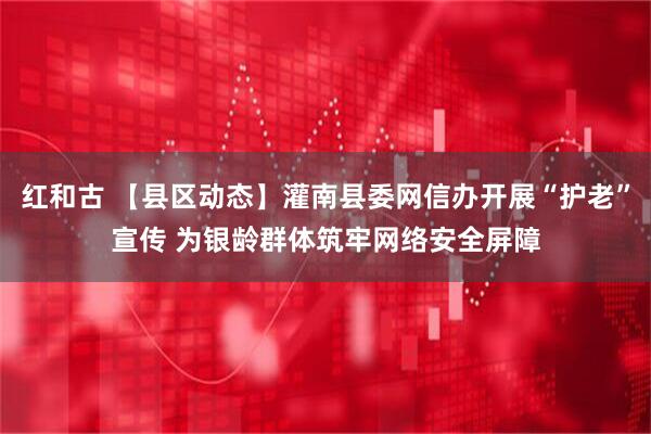 红和古 【县区动态】灌南县委网信办开展“护老”宣传 为银龄群体筑牢网络安全屏障